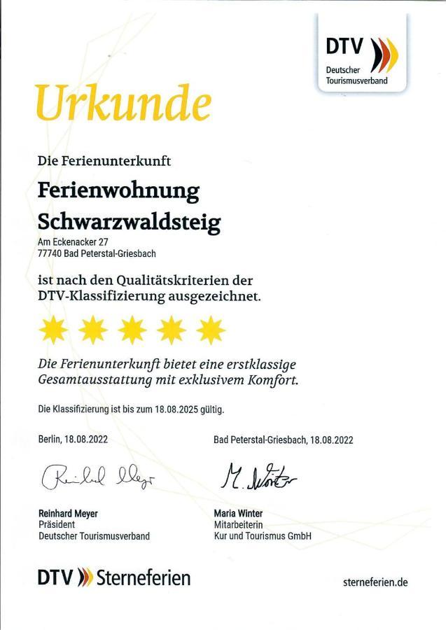 Ferienwohnung Schwarzwaldsteig 巴特彼得斯塔尔-格里斯巴赫 外观 照片